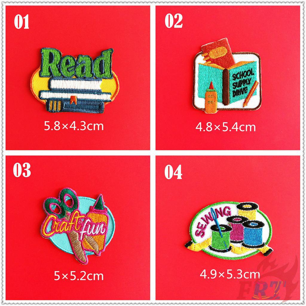 ✿ Sticker Ủi Thêu Hoạ Tiết Vui Nhộn ✿ 1 Sticker Ủi Thêu Hình Huy Hiệu