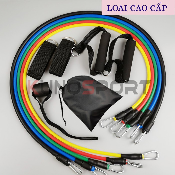 Bộ 5 Dây Ngũ Sắc Tập Full Body I Dụng Cụ Tập Gym Cao Cấp Kunosport