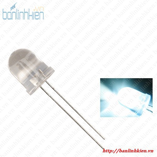 Led 10MM Siêu Sáng Trắng túi 5 chiếc