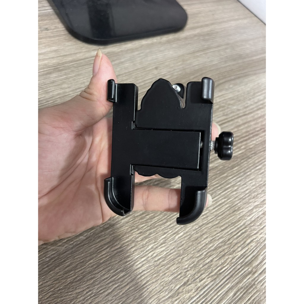 Giá đỡ kẹp điện thoại kim loại gắn gương chiếu hậu xe máy C2 F85 Shalla