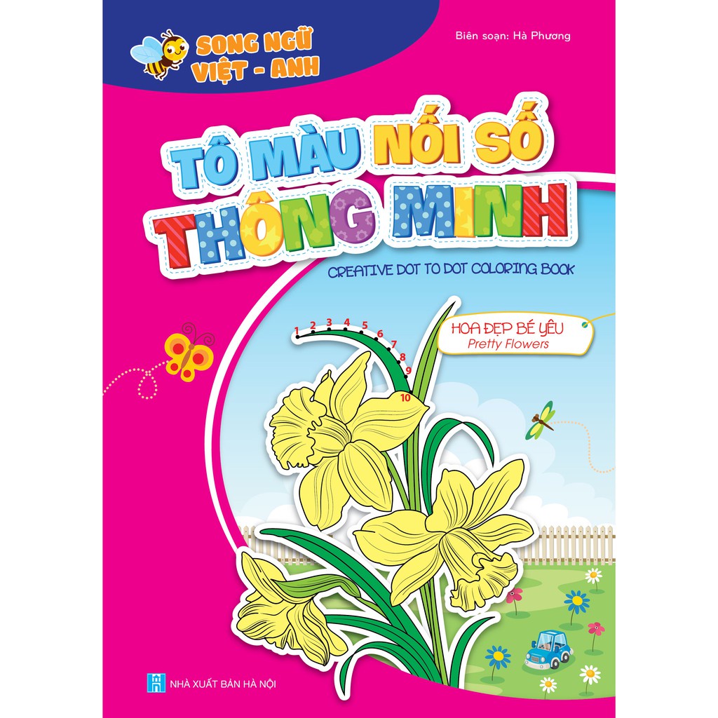 Sách - Bộ Tô Màu Nối Số Thông Minh Song Ngữ AnhViệt (Túi 8 Cuốn)