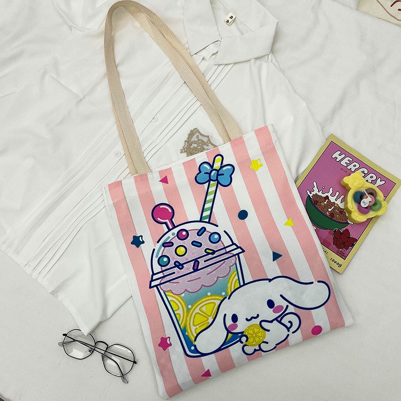 Túi Xách Vải Canvas In Hình Đơn Giản Thời Trang Mới Cho Nữ