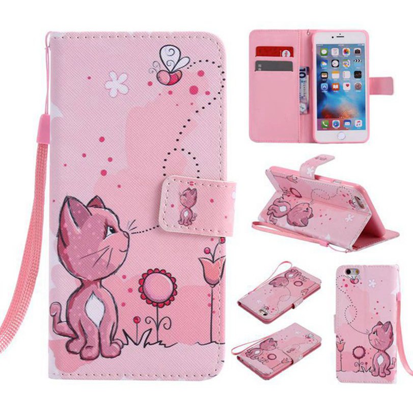 Bao da điện thoại họa tiết chú mèo dễ thương dành cho iPhone 6 Plus/6S Plus | BigBuy360 - bigbuy360.vn