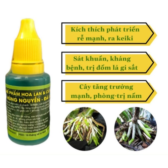 Chế phẩm Hùng Nguyễn - Dùng cho hoa lan và cây cảnh - Đà Lạt - Chai 20ml