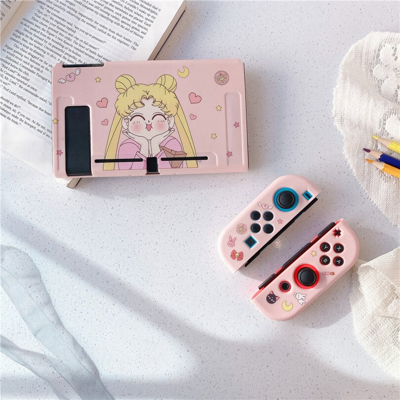 Sailor Moon Vỏ TPU Mềm Hình Thủy Thủ Mặt Trăng Cho Tay Cầm Chơi Game Nintendo Switch Joy-Con