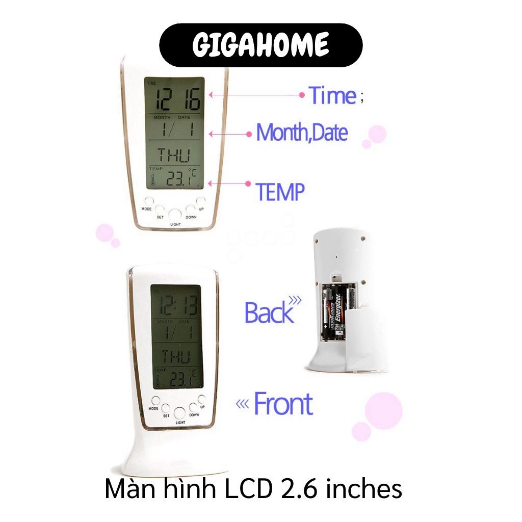 Đồng Hồ Báo Thức Điện Tử Đèn LedGIGAHOME Tích Hợp Chức Năng Lịch Và Nhiệt Kế Có Nhạc 4939