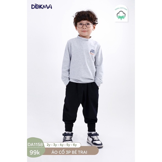 Áo cổ lọ dài tay giữ nhiệt bé trai DOKMA(2-6y)
