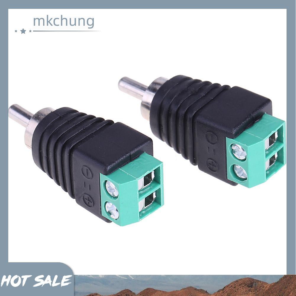 Set 2 Đầu Nối Dây Cáp Âm Thanh Rca