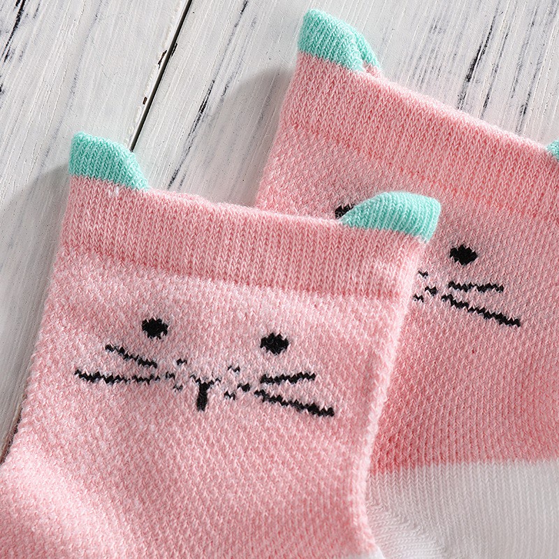 Tất điều hòa cho bé mềm mại, set 5 đôi tất Kid's Socks thoáng khí đủ size từ 0-3 tuổi