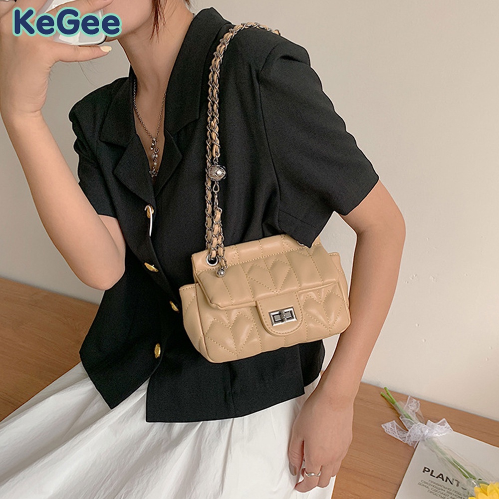Túi đeo chéo KeGee Túi Xách Da PU Thiết Kế Đơn Giản Thanh Lịch Cho Nữ
