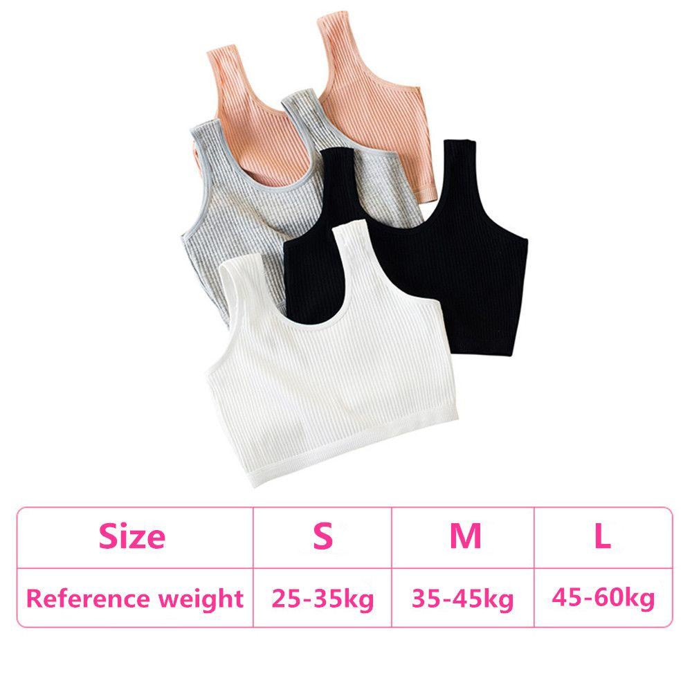CACTU Bra Thể Thao Tank Top Chất Cotton Cho Bé Gái