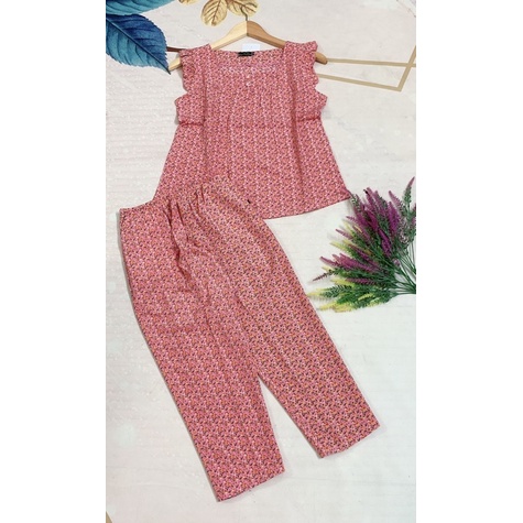 Đồ bộ nữ tay cánh tiên 💞FREESHIP💞 quần 9 tấc vải lụa mềm, mịn, mặc mát hợp thời trang.