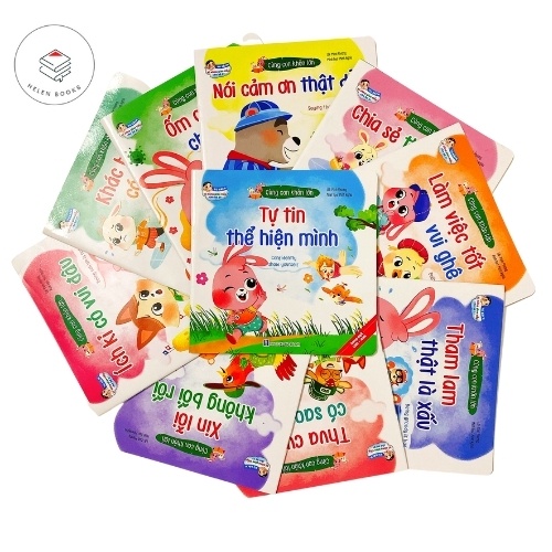 Sách Truyện tranh giao tiếp cùng con lớn khôn song ngữ 10 quyển cho bé
