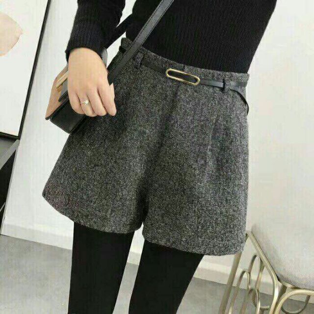Quần sooc dạ tiêu kèm đai. Sẵn 3 màu