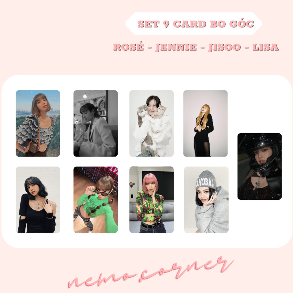 SET 9 CARD 4 thành viên Jennie Jisoo Lisa Rosé