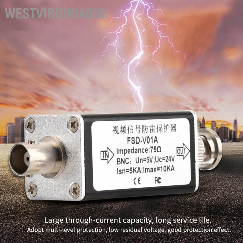 Westvirginia058 CCTV Video BNC Surge Protector Analog Camera Thunder Lightning Arrester Protection Device 24V