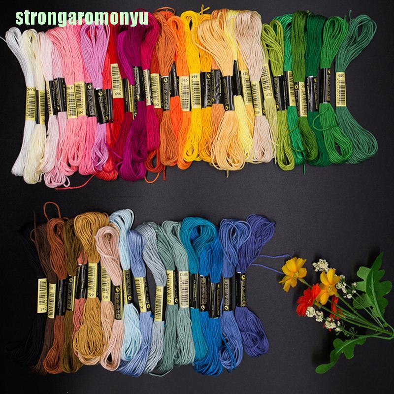 Set 24/ 100/ 50 Cuộn Chỉ Thêu Chất Liệu Cotton Chất Lượng Cao