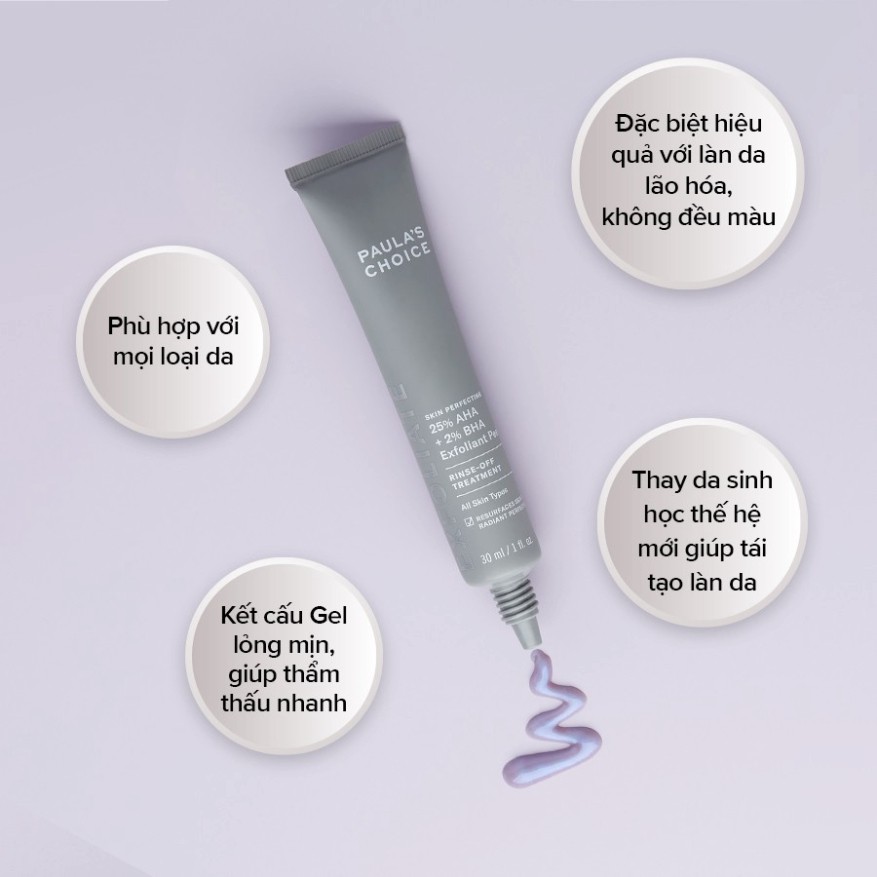 Tinh chất thay da sinh học, tái tạo tế bào mới Paula's Choice 25% AHA + 2% BHA Exfoliant Peel  30ml - 9560 | BigBuy360 - bigbuy360.vn