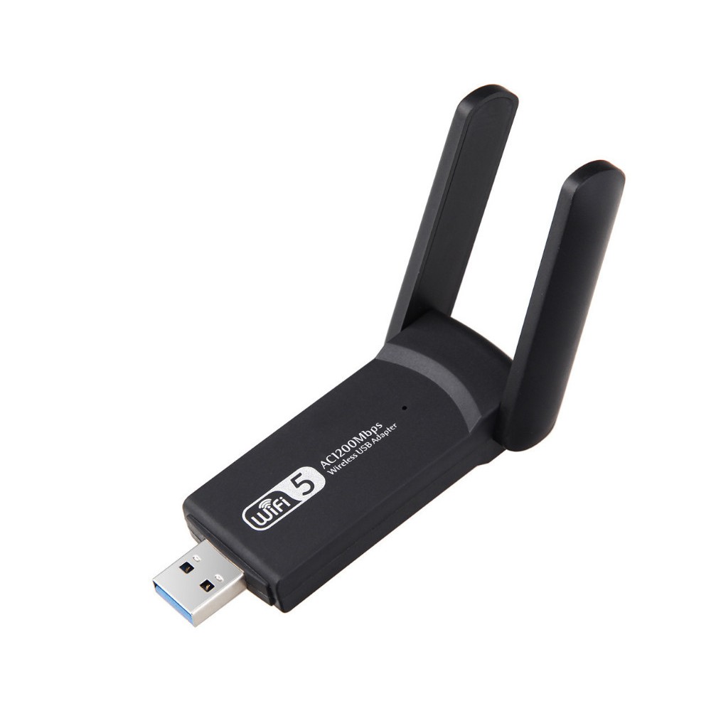 USB Thu Phát Wifi 1200mbps tốc độ cao 2 râu ăng ten kép cho Laptop PC 2.4 / 5g cổng cắm usb 3.0 RTL8812BU (A01)]