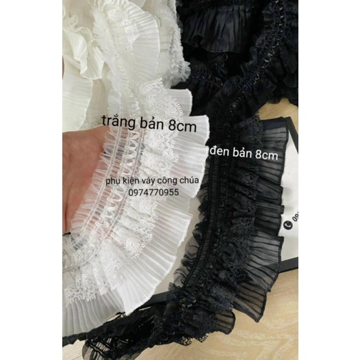 Ren bèo trang trí váy áo