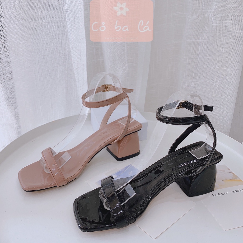 SANDAL CAO GÓT COBALASHOES - GIÀY NỮ QUAI MẢNH GÓT 5 PHÂN - SANDAL GÓT VUÔNG HỞ HẬ - G19020900