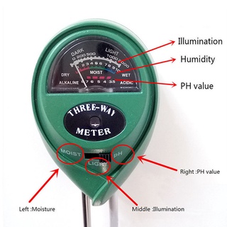 Máy đo, dụng cụ đo độ PH đất 3 trong 1 (PH, Độ ẩm, Ánh sáng)