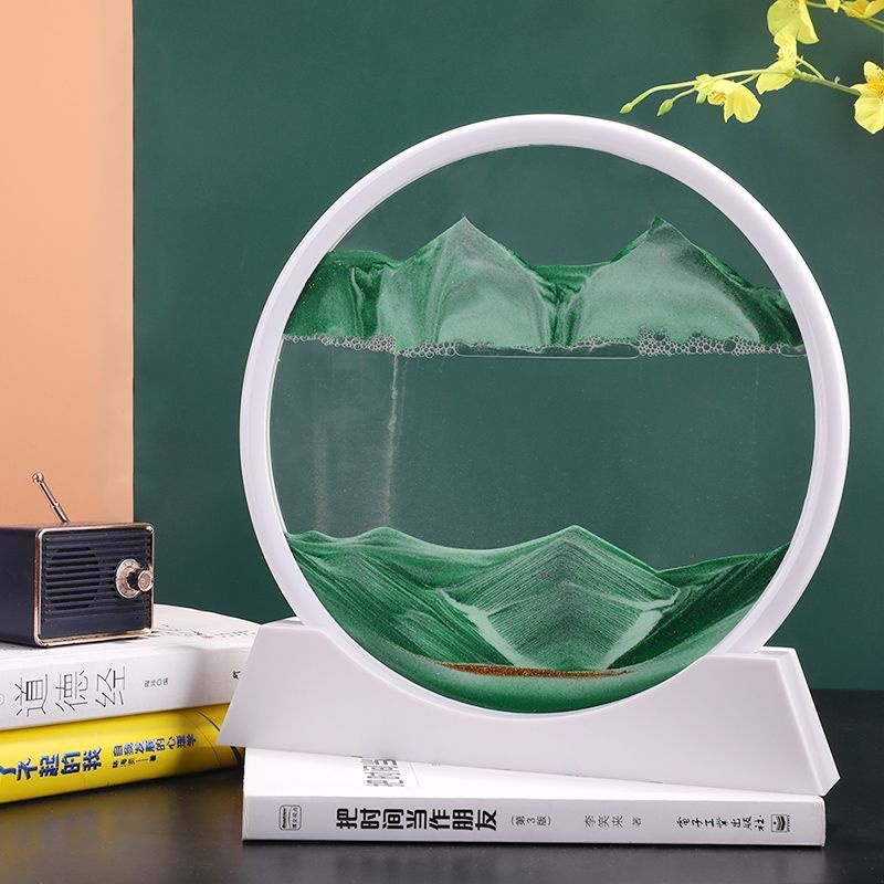[Hàng mới về] Tranh cát chảy 3D sáng tạo - Tranh cát giải nén để bàn Đếm ngược Trang Trí Nhà cửa - Quà lưu niệm'