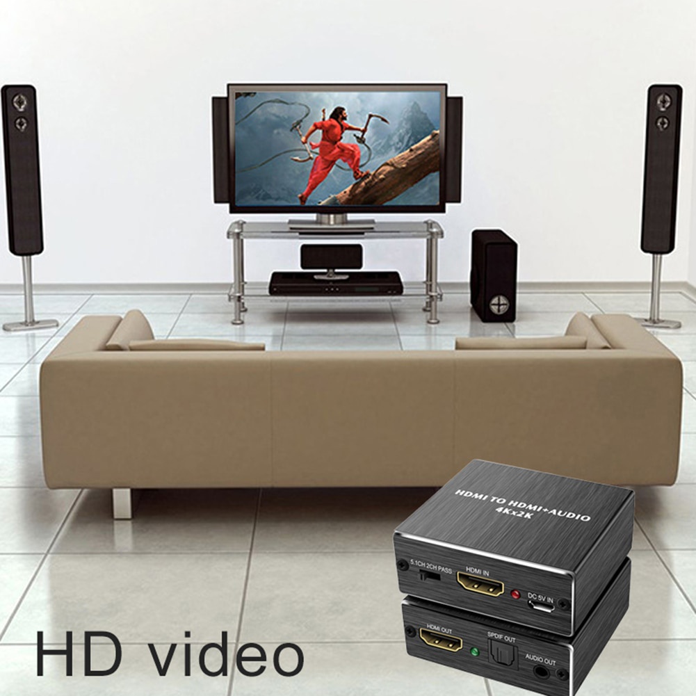 Bộ GiảI Mã Âm Thanh HD-MI + Quang HọC TOSLINK SPDIF + ĐầU CắM 3.5mm 4K x 2K Cho PS4 TV DVD