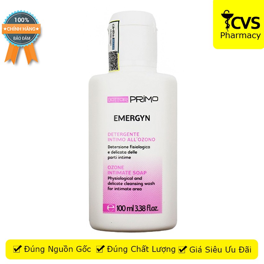 Gel Rửa Phụ Khoa DottorPrimo Emergyn 100ML - Dung Dịch Vệ Sinh Phụ Nữ Giúp Kháng Khuẩn, Kháng Nấm - cvspharmacy