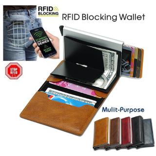 Ví chống RFID bảo vệ an toàn cho thẻ ngân hàng, thẻ tín dụng, có tính năng tự động bật ra, phù hợp để lưu trữ thẻ ngân hàng và thẻ tín dụng