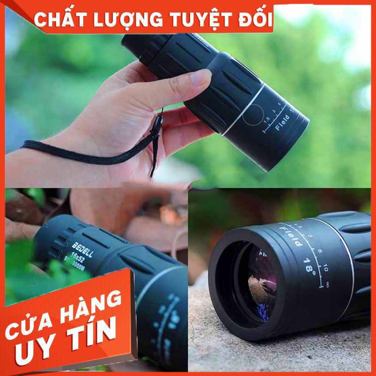 HÀNG CAO CẤP -  ⚡ Ống nhòm một mắt Bushnell 16x52 siêu nét ⚡ hỗ trợ nhìn và chụp ảnh từ xa ⚡ tặng kèm phụ kiện ⚡ Freeshi