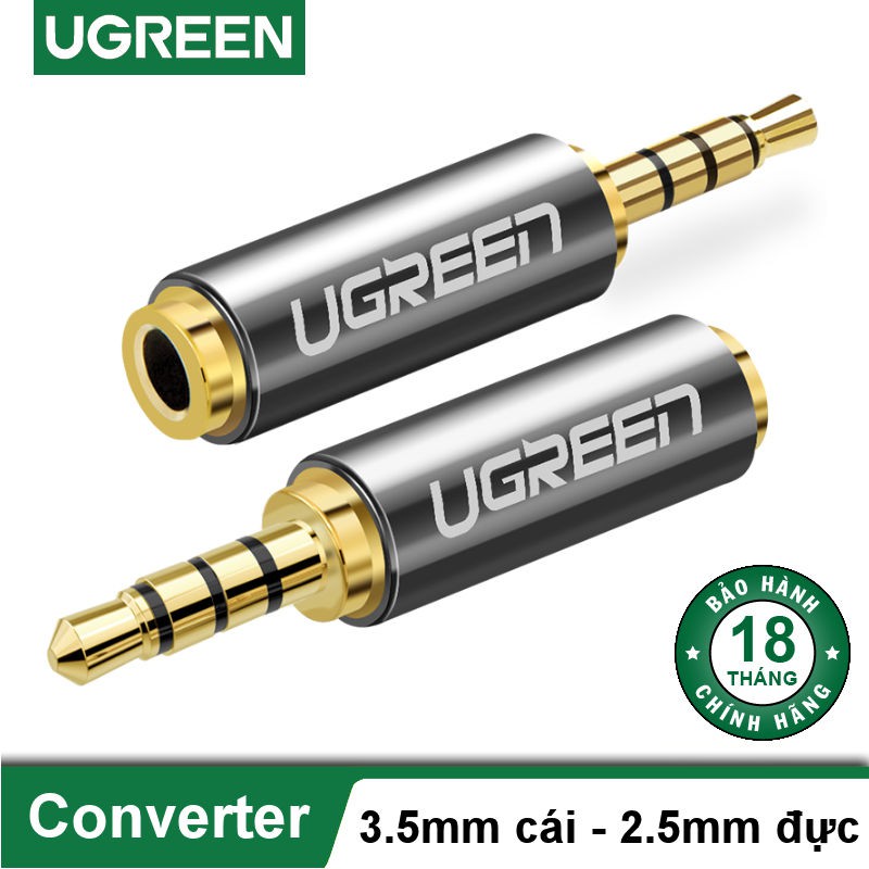 [Mã ELHACE giảm 4% đơn 300K] Đầu chuyển Audio 3.5mm to 2.5mm Ugreen 20502 cao cấp UG 20502