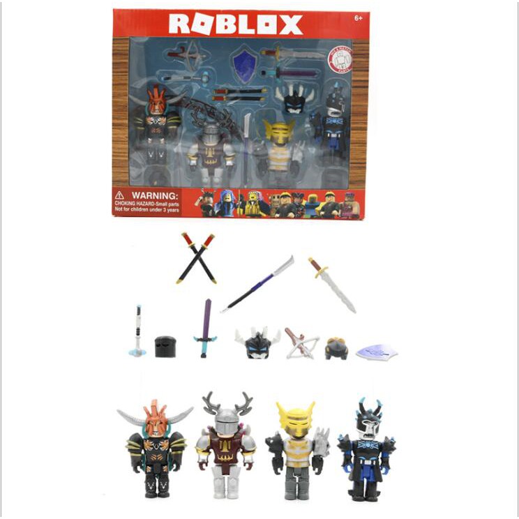 Set 4 Mô Hình Đồ Chơi Nhân Vật Roblox Knight Bằng Nhựa Pvc Cao Cấp