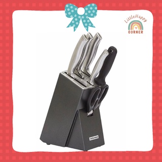 Bộ dao 7 món lock&lock ckk301 đen - hàng chính hãng