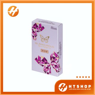 Bao Cao Su Cao Cấp Thiết Kế Thông Minh Nhiều Gai Mịn Siêu Trơn Jex Glamourous Butterfly Dot - Nhật Bản
