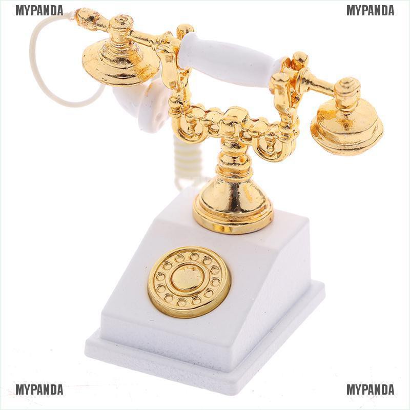 Điện thoại quay số trang trí nhà búp bê 1:12