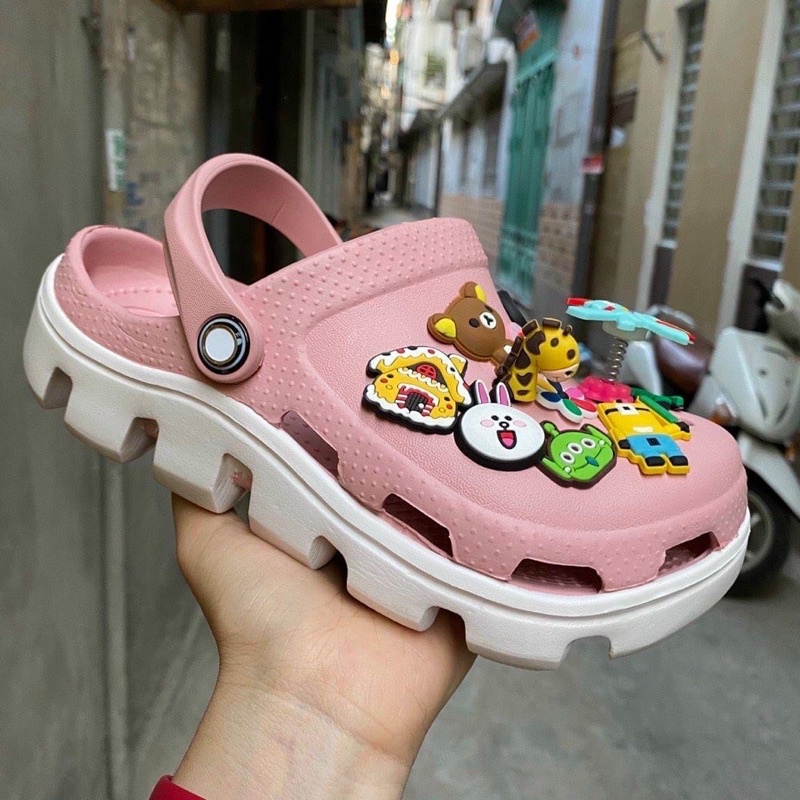 Tặng Kèm 10 sticker_ DÉP SỤC CHỐNG TRƠN ❤️ DÉP XỤC ĐỘN ĐẾ CAO CẤP 88227 SHOP TIỆN ÍCH 88