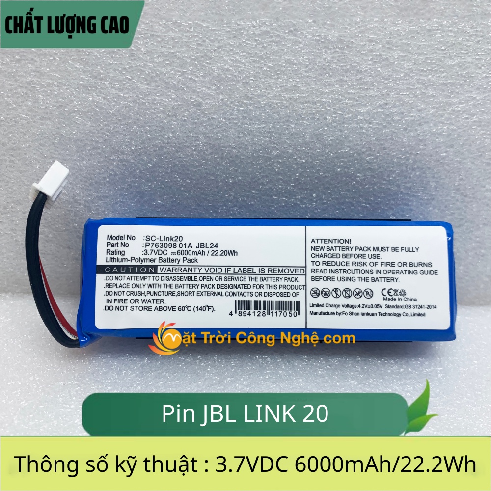 Pin JBL Link 20 - Pin loa JBL Link 20 - Thay pin loa JBL Link 20 - Mặt Trời Công Nghệ