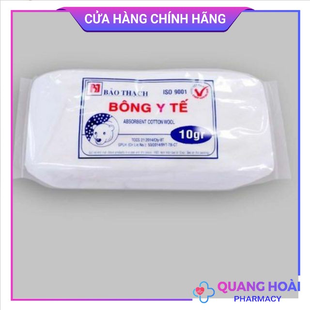 Bông y tế gói 10g - Thấm nước, sát trùng, vệ sinh vết thương