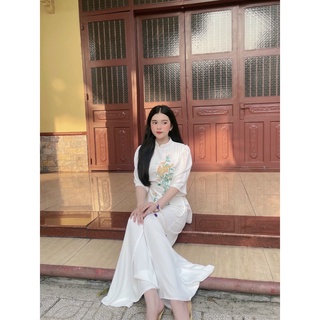 Đồ Lam Đi Chùa # Mẫu lụa sẫm cúc ngọc # Quần Áo Nữ