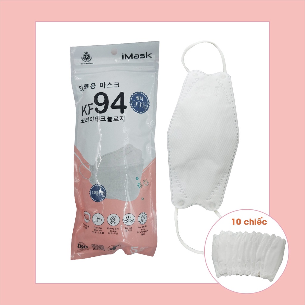 Set Khẩu trang KF94 50 Cái, Khẩu trang 4 Lớp Kháng Khuẩn AK MASK Công Nghệ Hàn Quốc, Chống Bụi Mịn - nutivegan