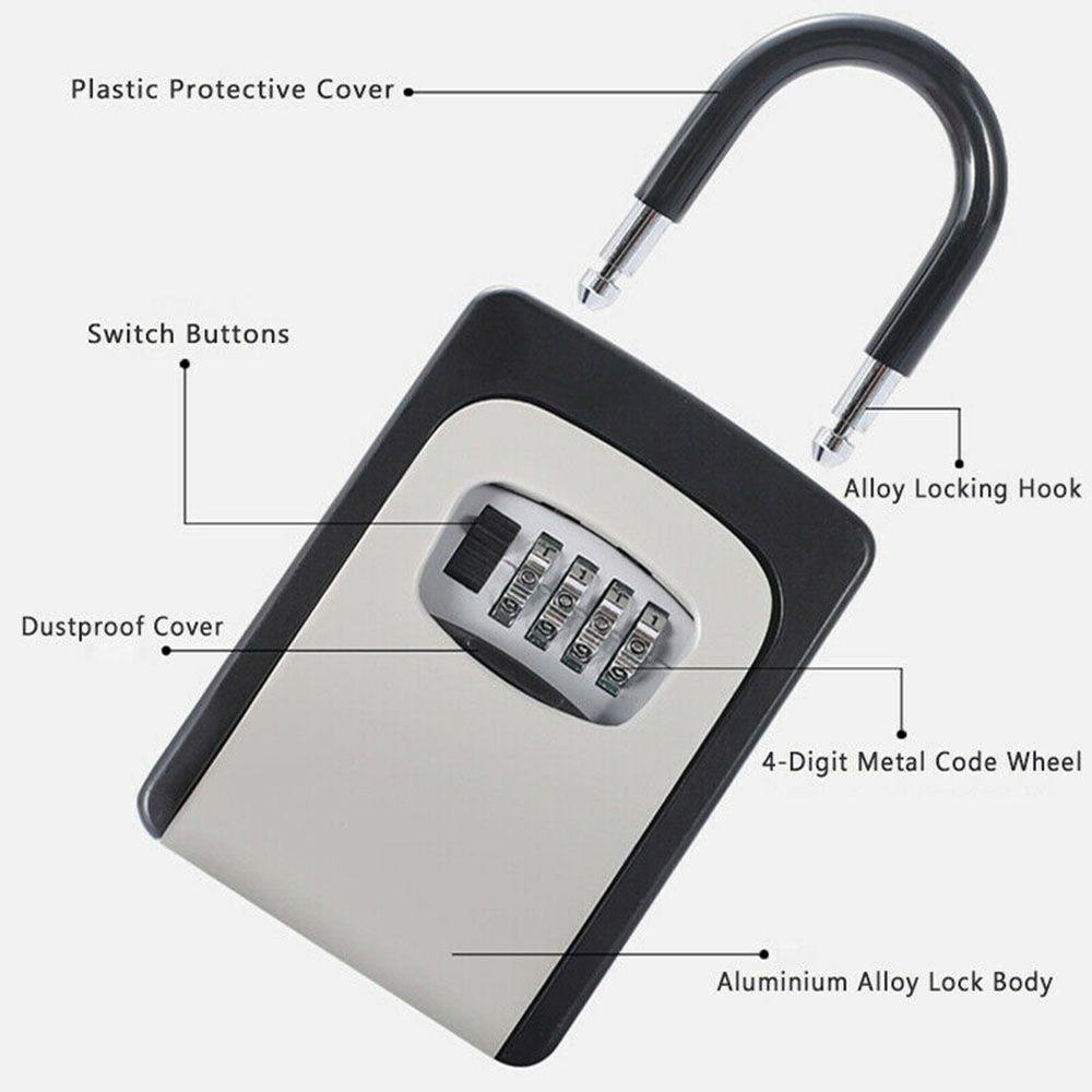 KUNHEV Hộp Đựng Chìa Khóa Gắn Tường Bằng Hợp Kim Nhôm Mới