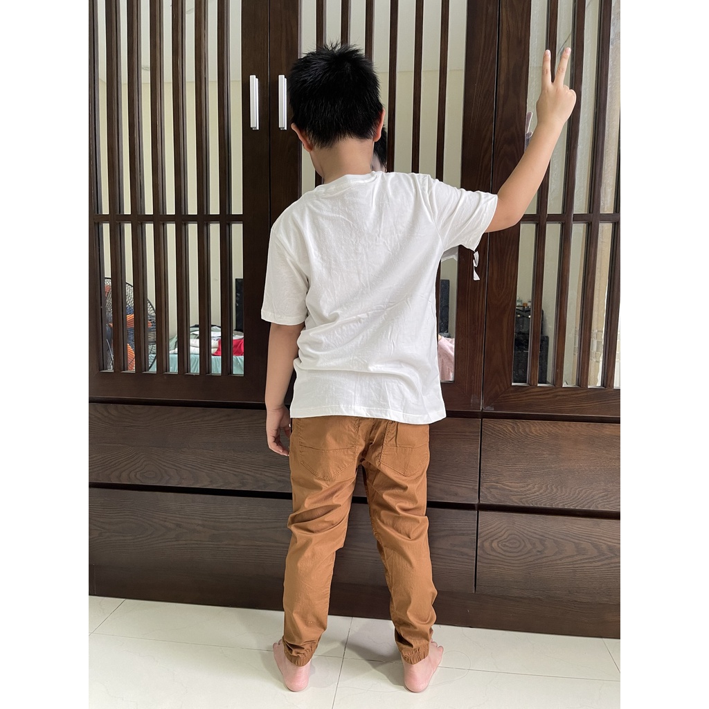 Quần dài bé trai chất kaki quần jogger Dragon Kids