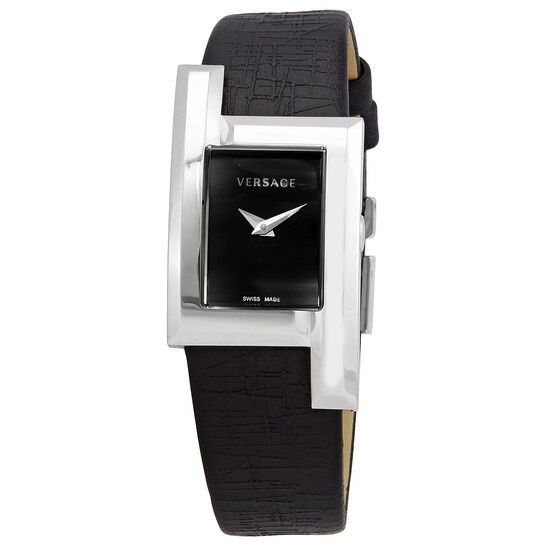 Đồng Hồ Nữ Versace.Grece Icon Dây Da Đen