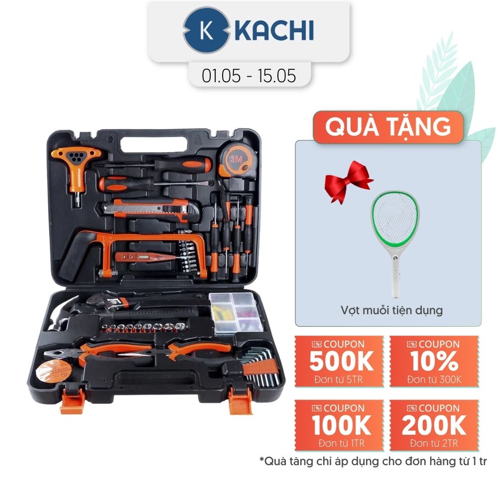 Bộ dụng cụ sửa chữa đa năng 45 chi tiết Kachi MK166 quà tặng hết 13/2/2022