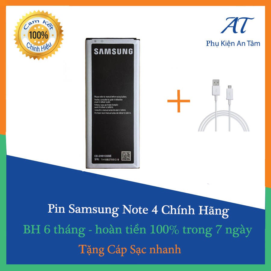 Pin Samsung Galaxy Note 4 (Tặng cáp)
