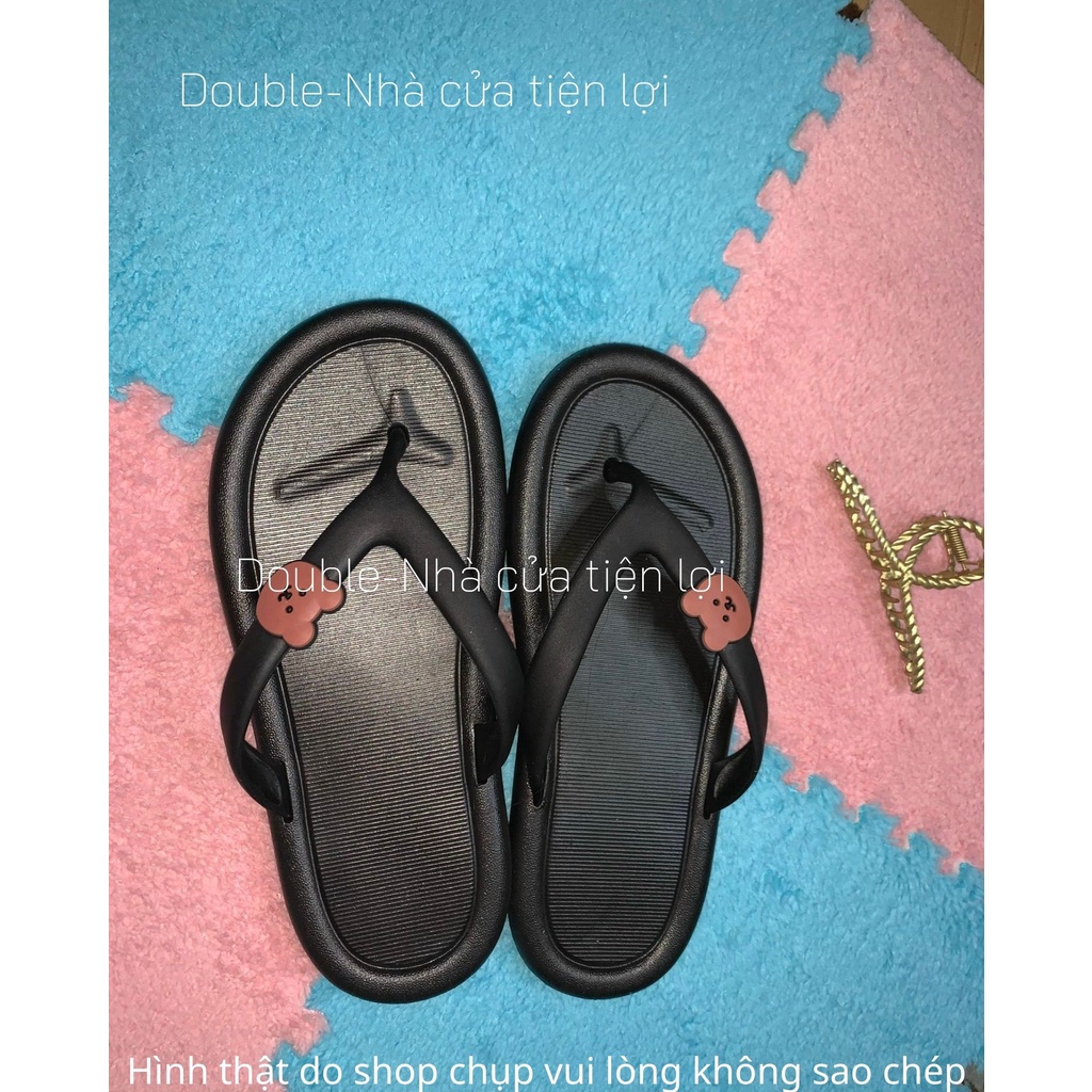 Dép xỏ ngón nữ phong cách mới, cực xinh xắn điểm nhấn chú gấu nhỏ xinh