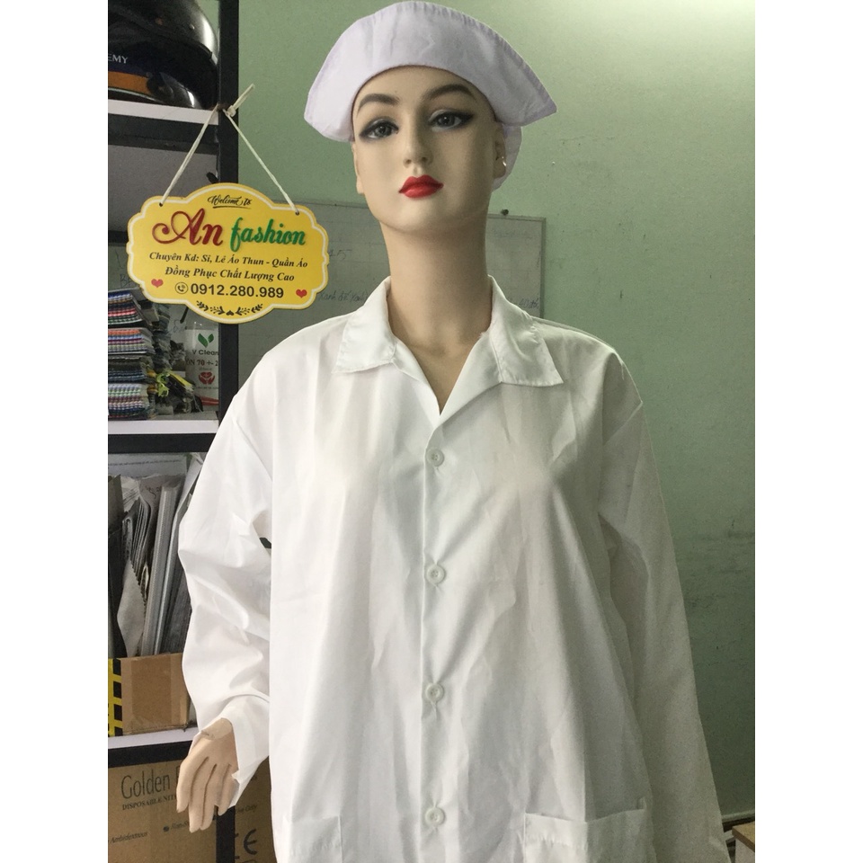 ÁO BLOUSE, ÁO BÁC SĨ KATÊ Ý TÚI VUÔNG XẺ TÀ _ HÌNH CHỤP THẬT