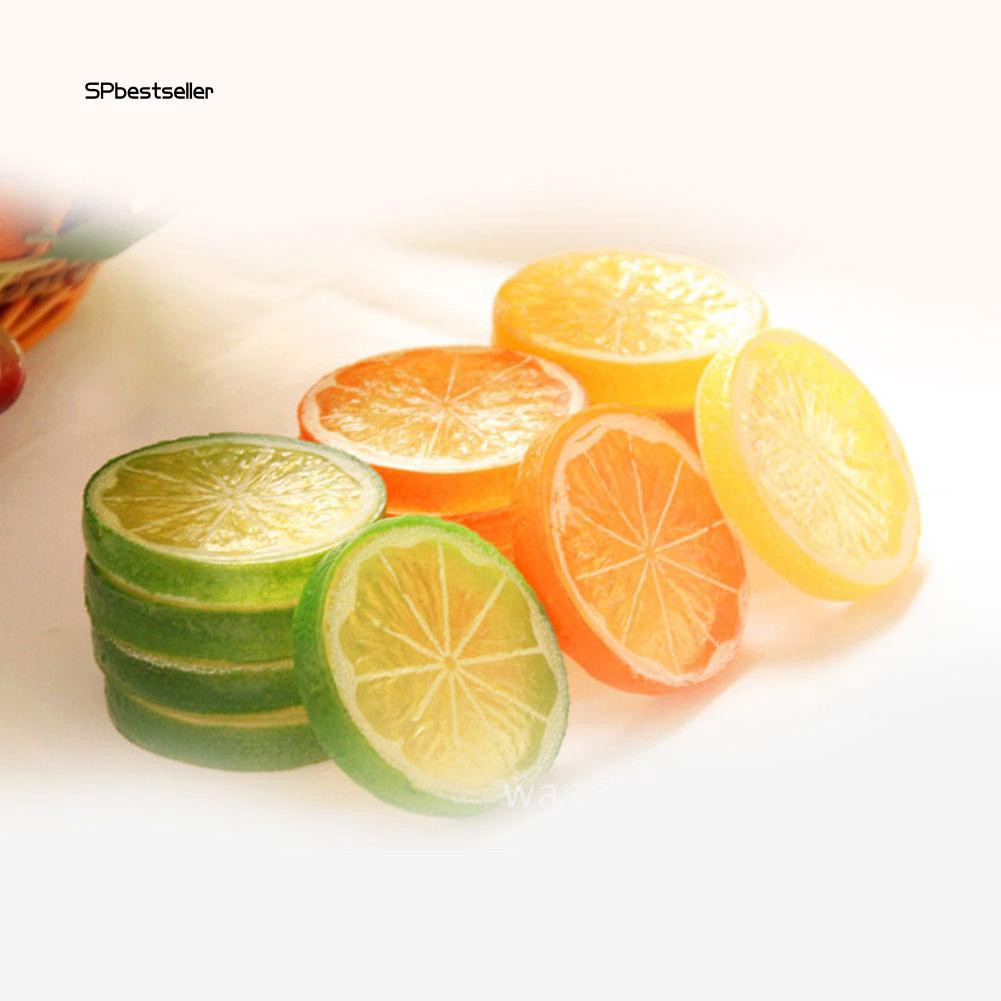 Set 2 lát chanh nhân tạo bằng nhựa trang trí nội thất đa năng