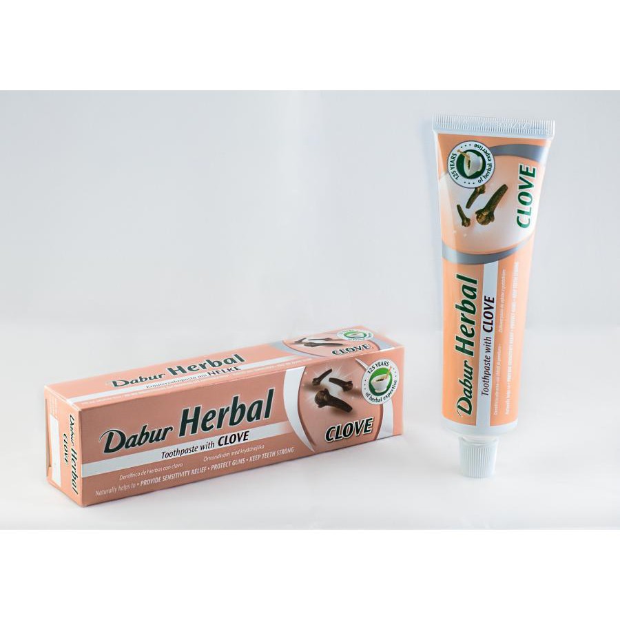 (MUA 1 tặng 1) Kem đánh răng Dabur Herbal - Đinh Hương tặng bàn chải đánh răng